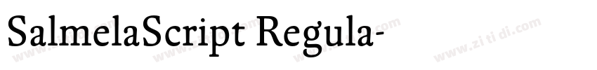 SalmelaScript Regula字体转换